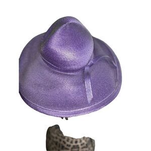 Vintage Deadstock NOS Frank Olive lustre sun hat New with tag lilac beach resort